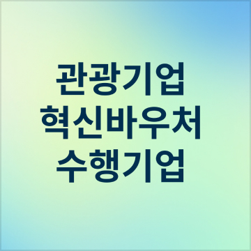 정부지원사업 관광기업 혁신 바우처 수행기관 매디브 썸네일 이미지